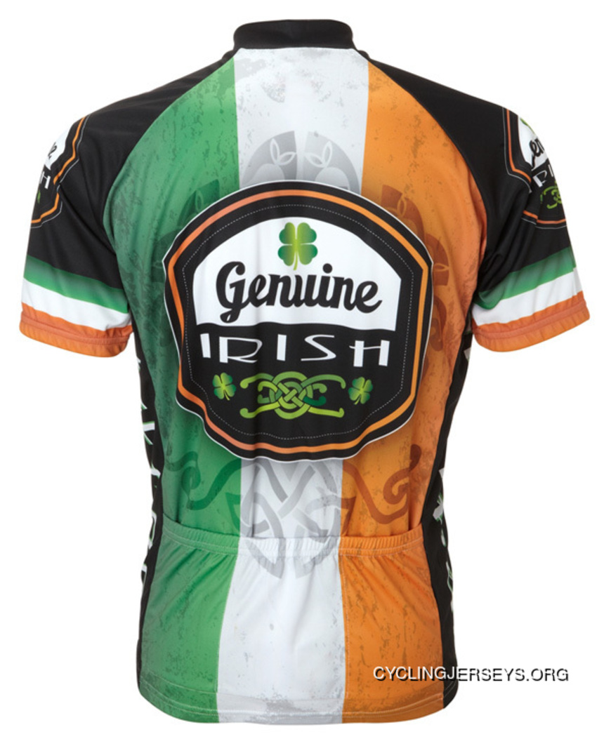 Genuine Irish Ireland Cycling Jersey By World Jerseys Men's Short Sleeve Lastest