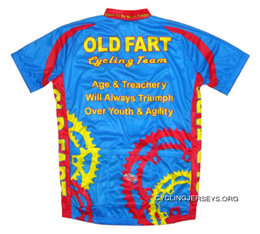 Old Fart Cycling Team Jersey Men's Shortsleeve - Blue - Comes For Sale