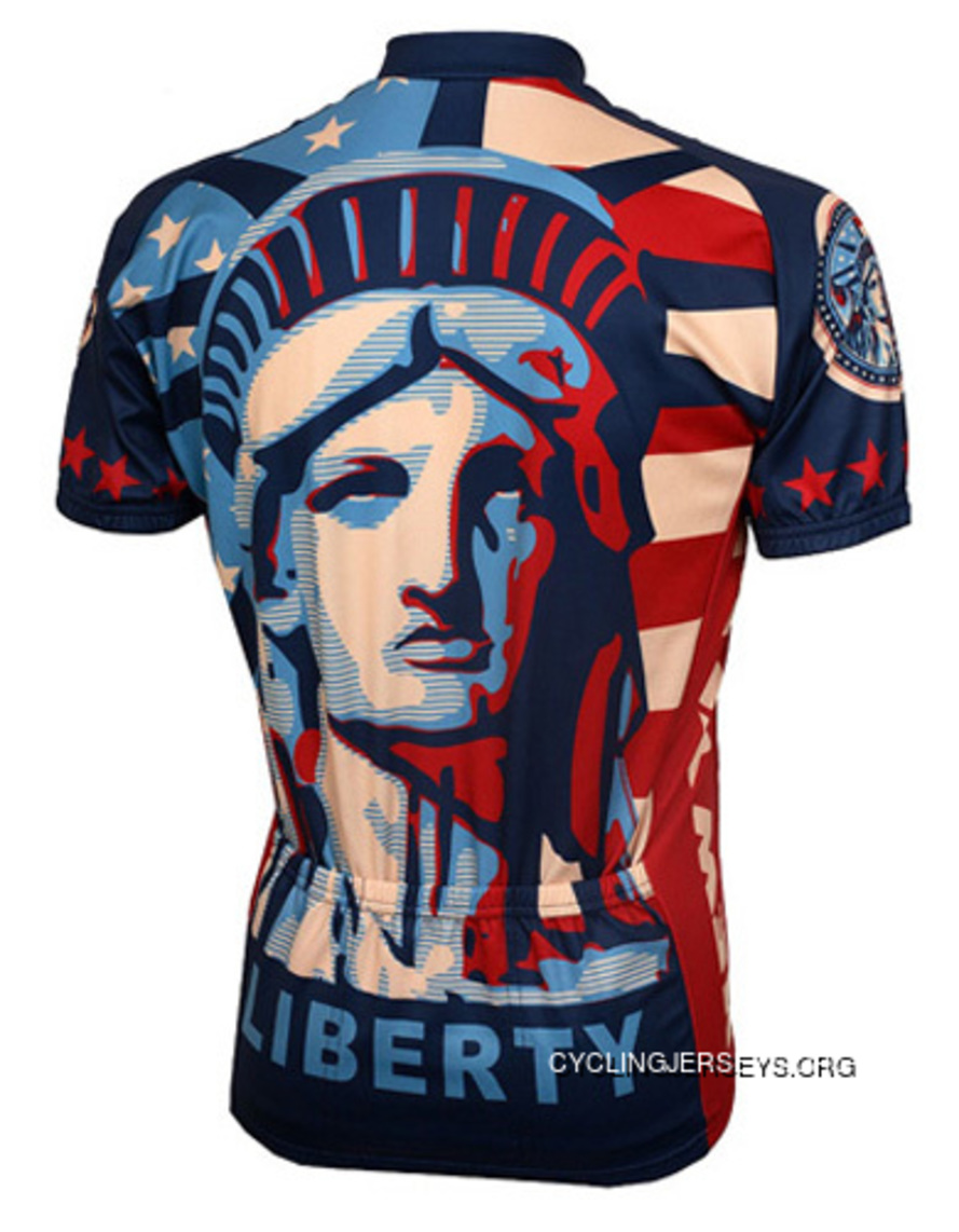 Statue Of Liberty Cycling Jersey By World Jerseys Men's Short Sleeve With Socks Online