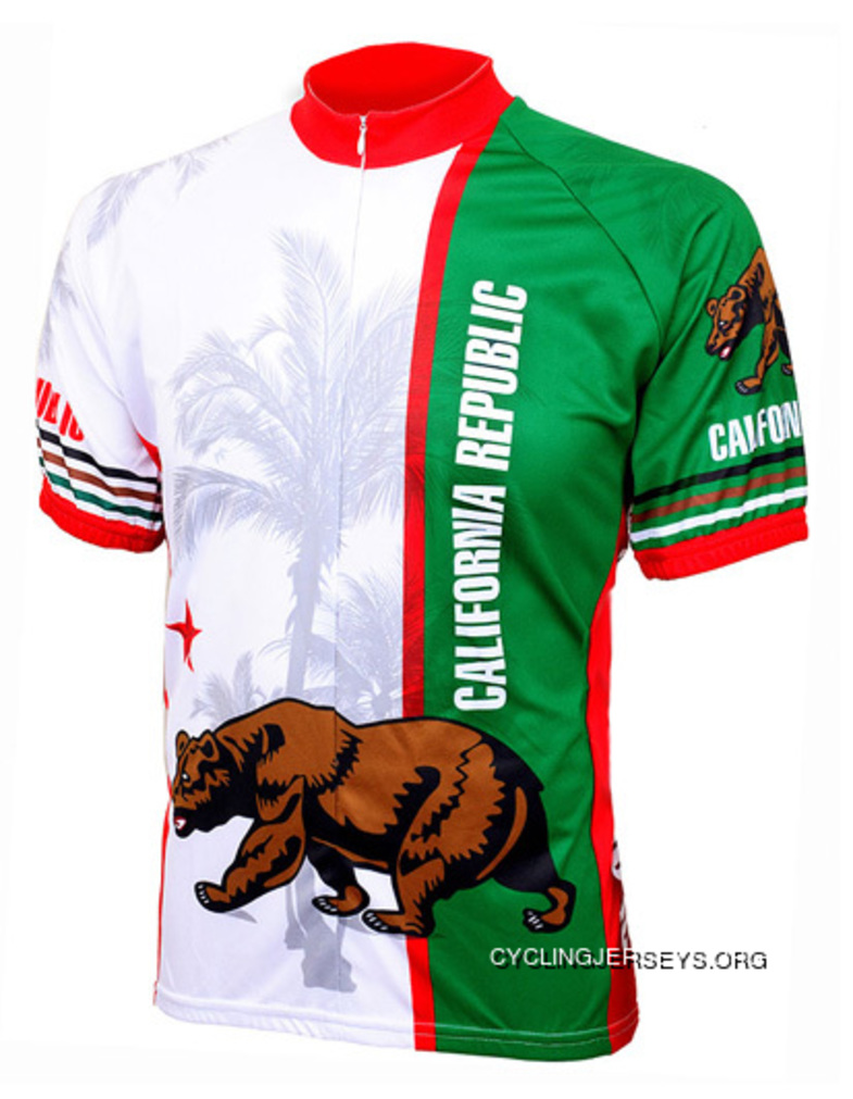 California Republic State Flag Cycling Jersey By World Jerseys Lastest
