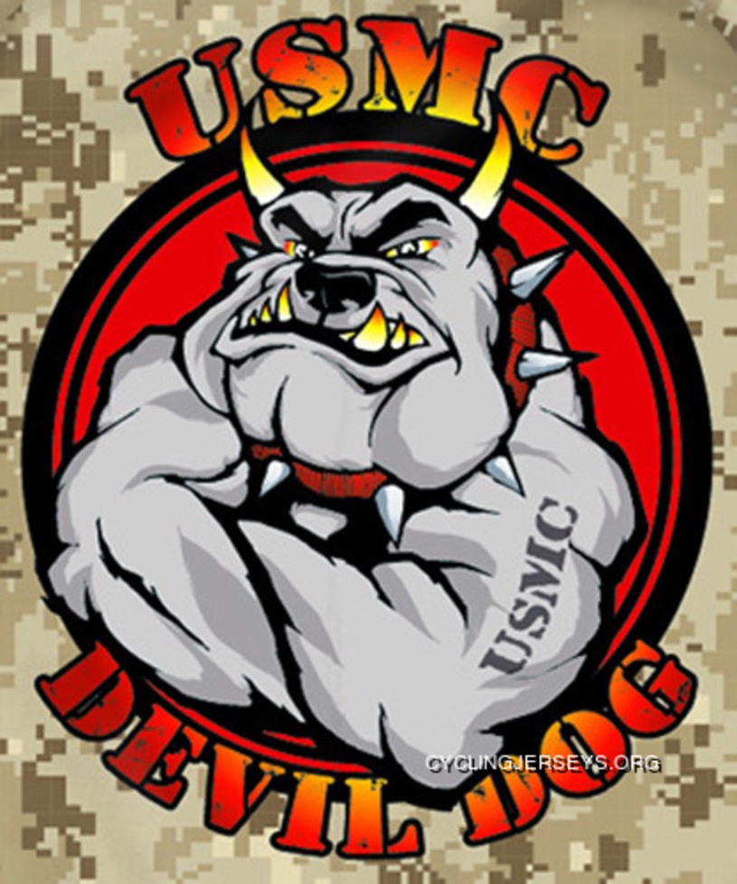 Primal Wear Devil Dog Camo U.S. Marines Marine Corps Cycling Jersey Short Sleeve Authentic