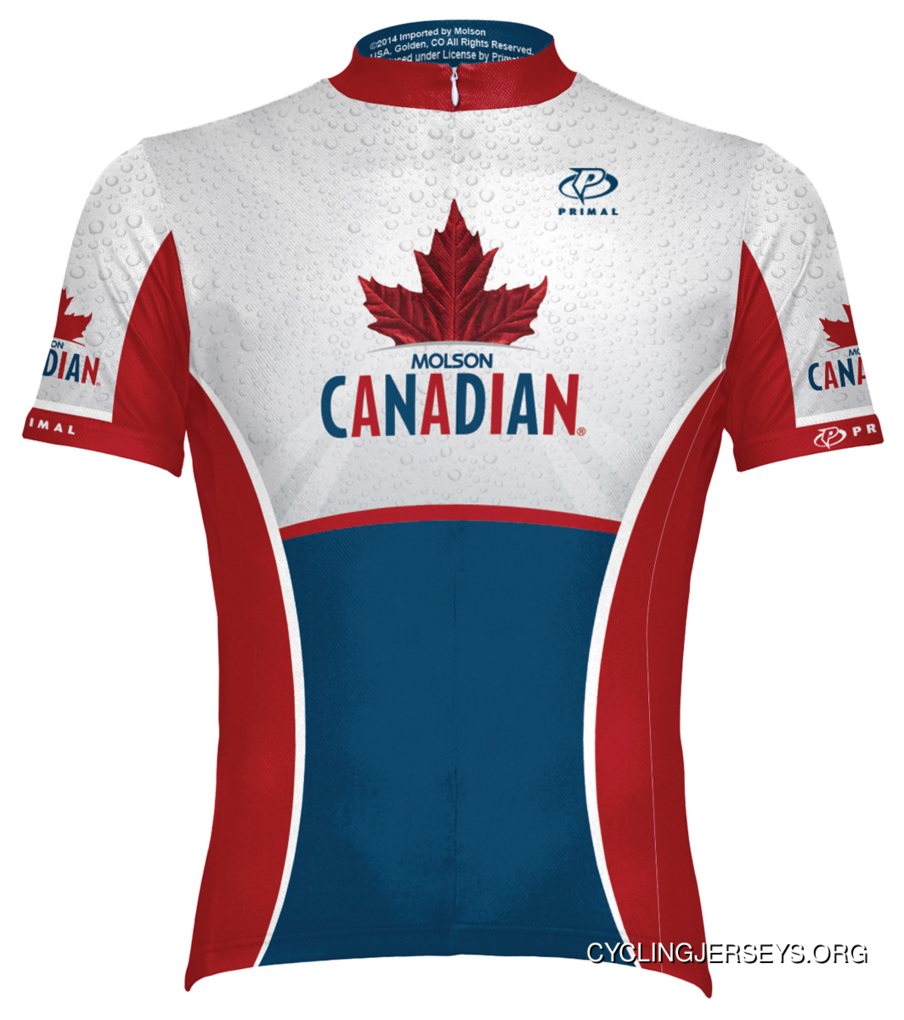 Primal Wear Molson Canadian Beer Cycling Jersey Men's Short Sleeve Free Shipping