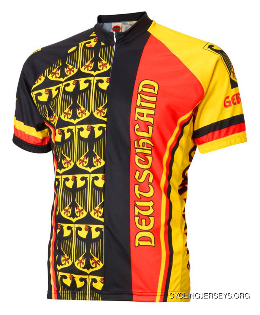 World Jerseys Deutschland Germany Cycling Jersey Men's Short Sleeve Super Deals