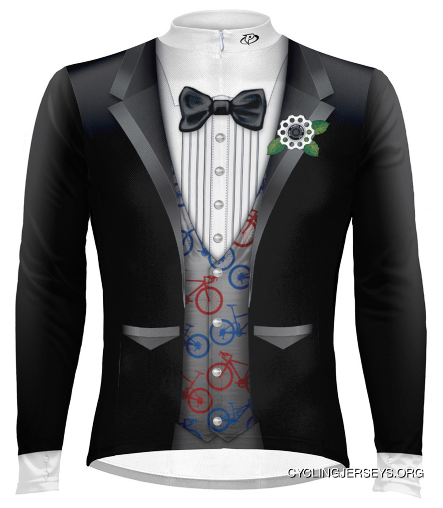 Primal Wear Ritz Tuxedo Design Long Sleeve Cycling Jersey Men's Cheap To Buy