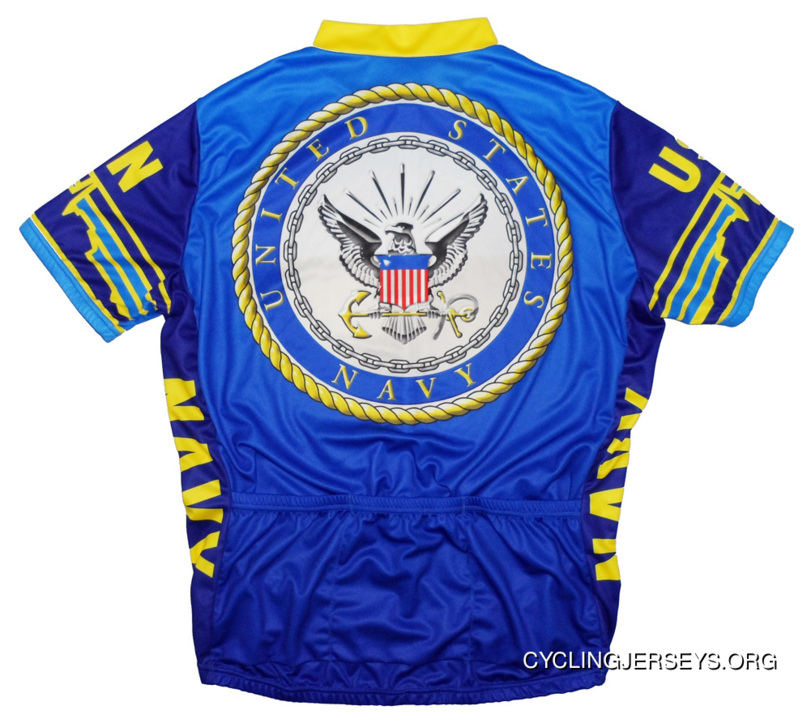 Primal Wear U.S. Navy USN Short Sleeve Cycling Jersey Men's New Release
