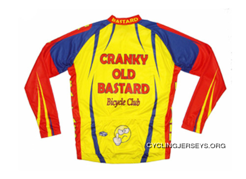 Cranky Old Bastard Longsleeve Cycling Jersey - Choice Of Sizes Discount