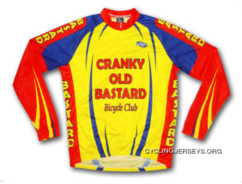 Cranky Old Bastard Longsleeve Cycling Jersey - Choice Of Sizes Discount