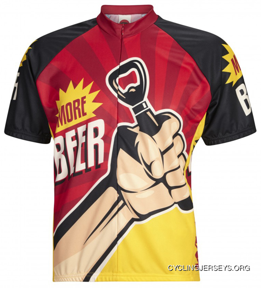 More Beer Cycling Jersey By World Jerseys Men's Short Sleeve New Release