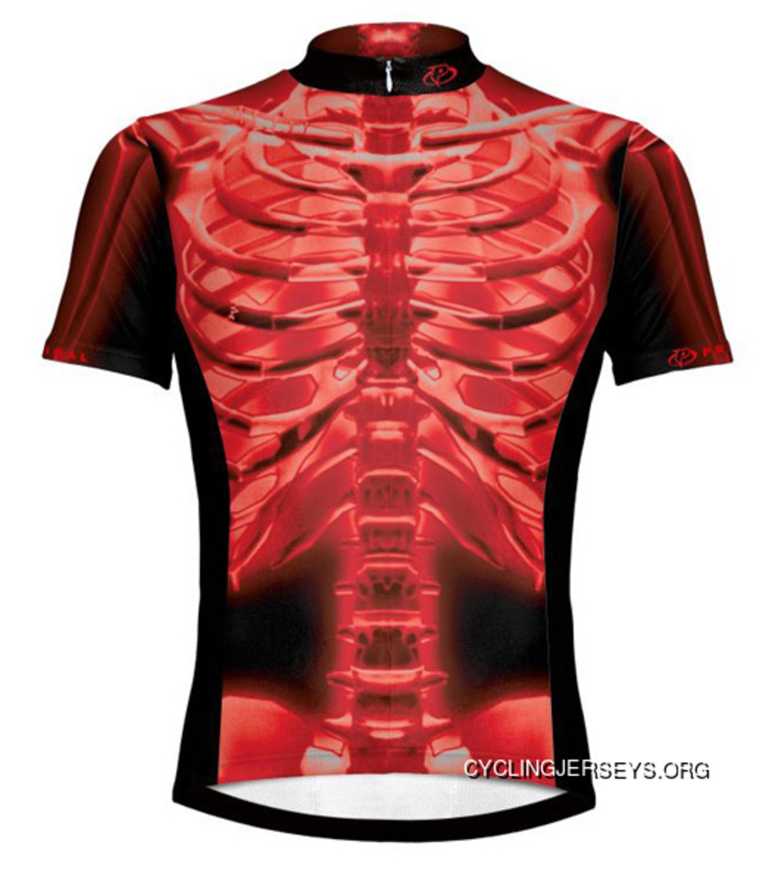 SALE $39.95 Primal Wear X-Ray Red Skeleton Cycling Jersey Men's Short Sleeve New Release
