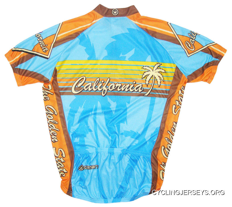 SALE Canari California Cycling Jersey Mens Short Sleeve Blue FREE USA SHIPPING New Release
