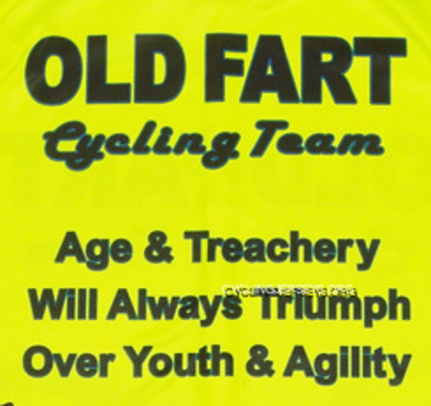Old Fart Cycling Team Jersey Men's Short Sleeve - Ultra-Bright Yellow Discount