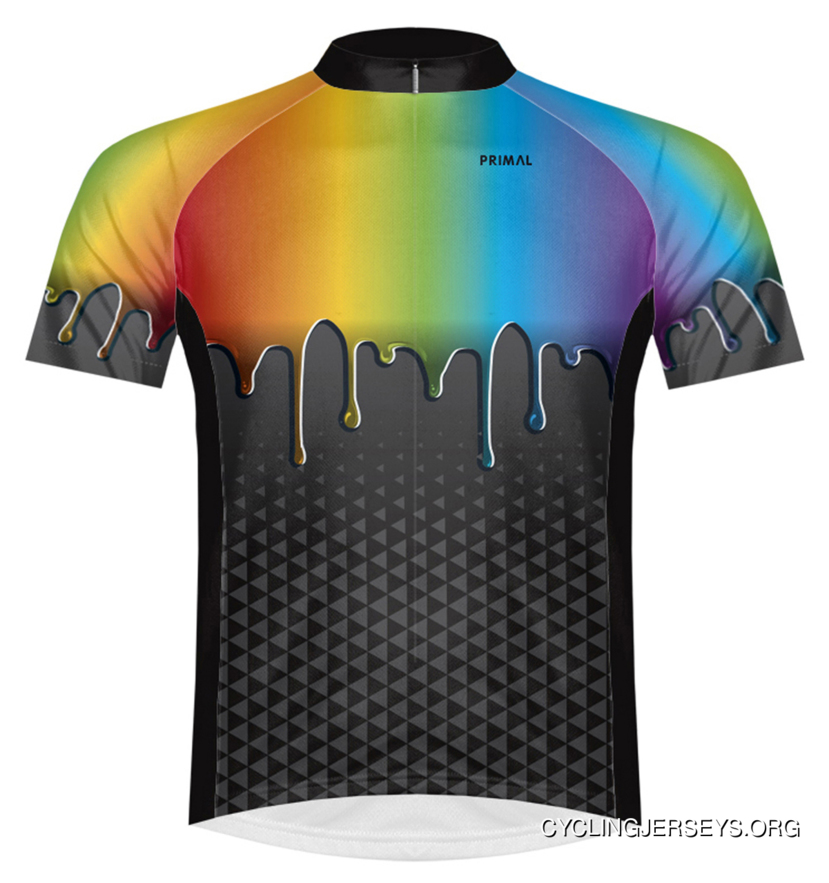 Primal Wear Paint Drip Cycling Jersey Men's Short Sleeve Free Shipping