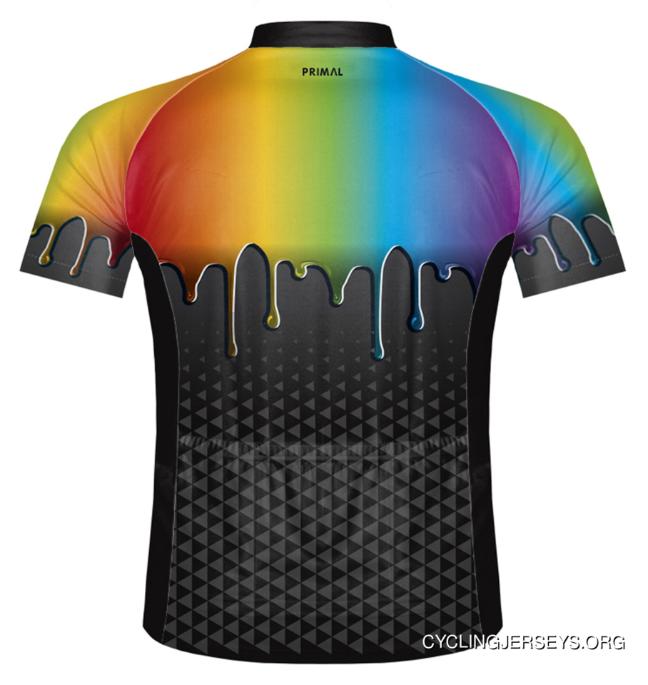 Primal Wear Paint Drip Cycling Jersey Men's Short Sleeve Free Shipping