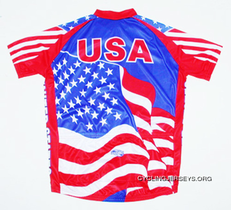 U.S. Flag Cycling Jersey Men's Short Sleeve By Suarez USA United States For Sale