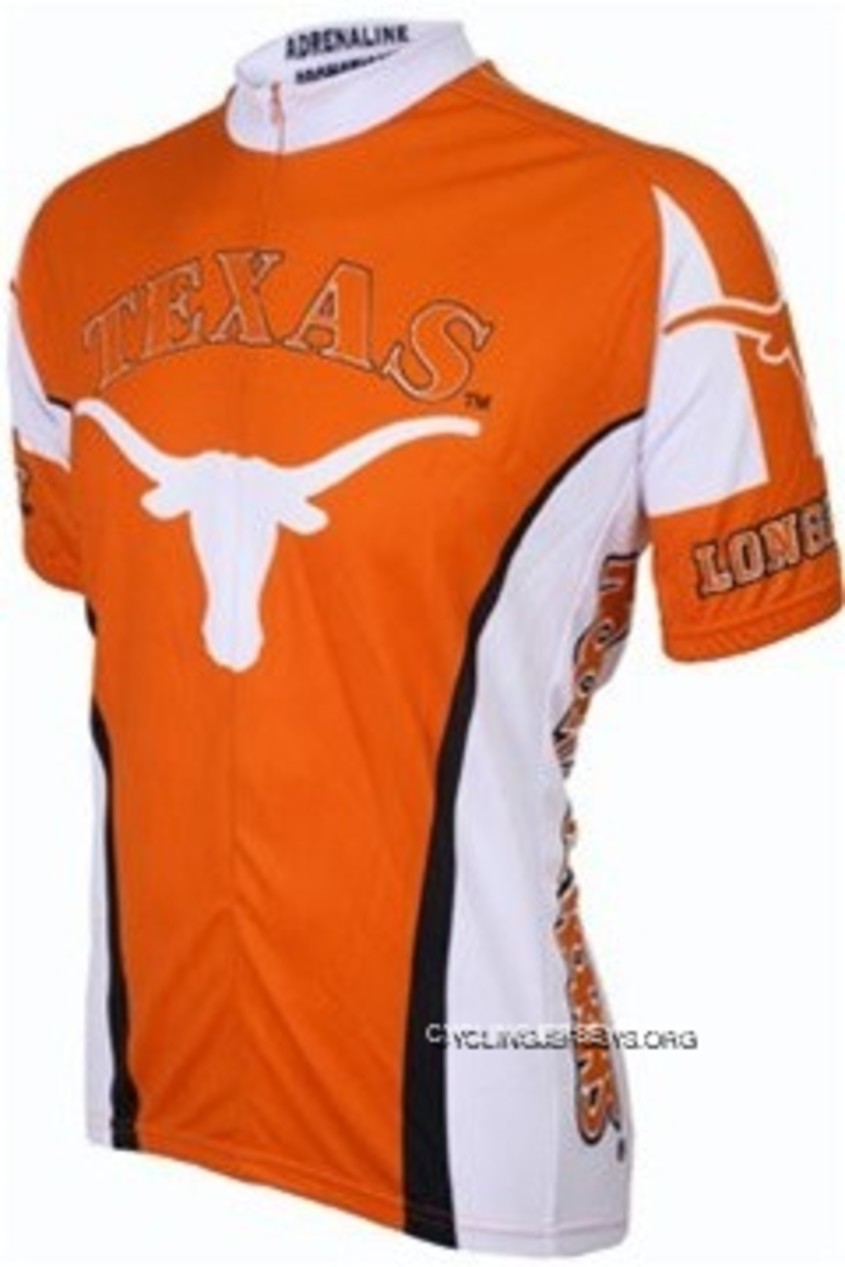 Texas University Longhorns Cycling Short Sleeve Jersey Super Deals