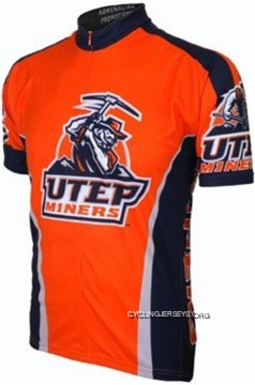 University Of Texas El Paso Miners Cycling Short Sleeve Jersey(UTEP) New Style