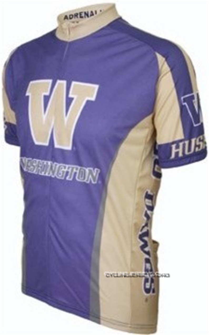 University Of Washington Short Sleeve Huskies Cycling Short Sleeve Jersey Free Shipping
