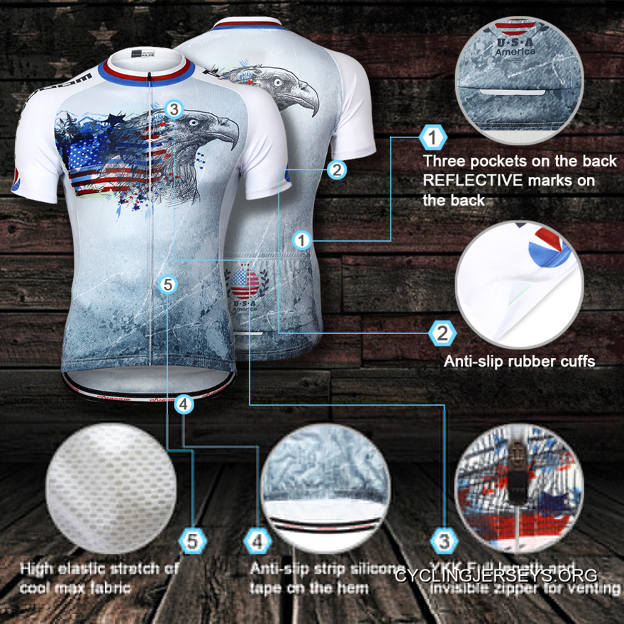USA Men’s Short Sleeve Cycling Jersey New Release