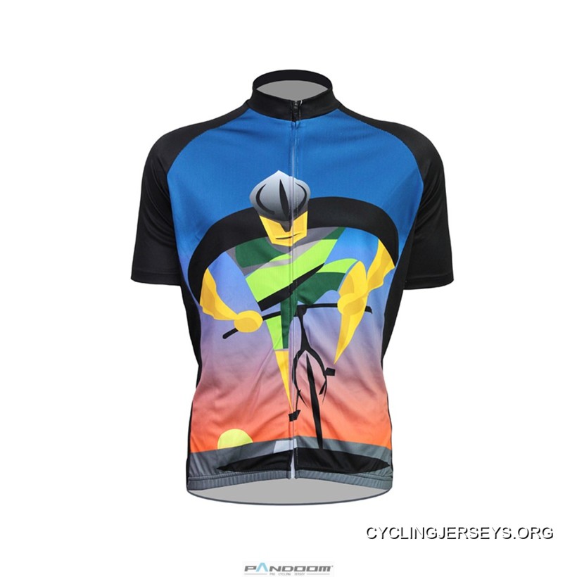 Cartoon Racer Men’s Short Sleeve Cycling Jersey Free Shipping