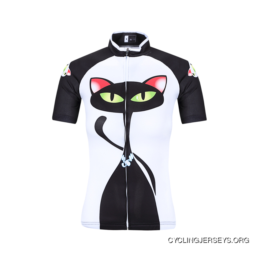 Black Cat Women's Short Sleeve Cycling Jersey Best