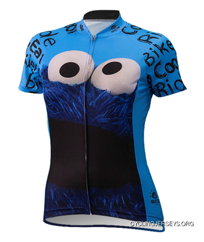 Cookie Monster Sesame Street Muppets Cycling Jersey Women's Brainstorm Gear With Sox Discount