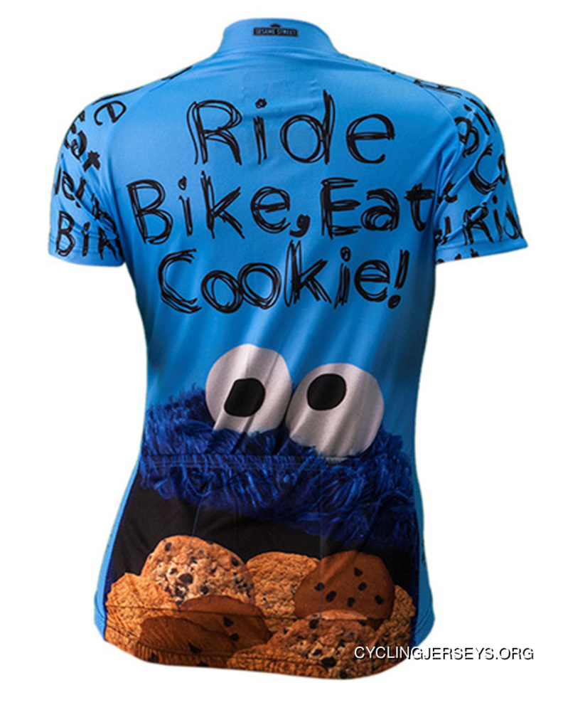 Cookie Monster Sesame Street Muppets Cycling Jersey Women's Brainstorm Gear With Sox Discount
