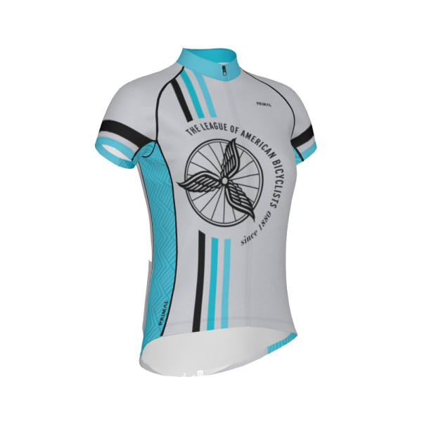 League Of American Bicyclists Women's Grey Evo Race Jersey Quick-Drying Copuon - Image 3