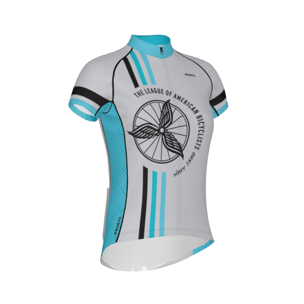 League Of American Bicyclists Women's Grey Evo Race Jersey Quick-Drying Copuon